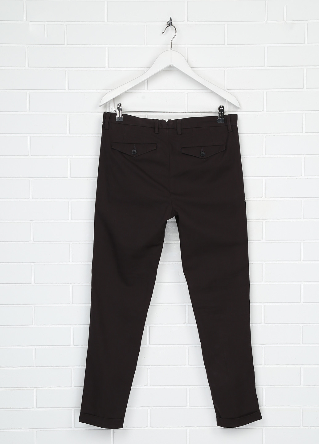 Темно-коричневые кэжуал демисезонные зауженные брюки Sisley