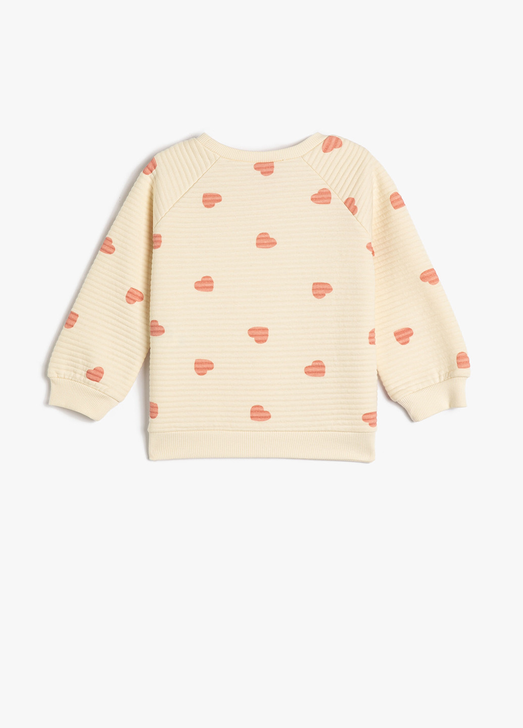 KOTON світшот сердечка пудровий кежуал бавовна, трикотаж