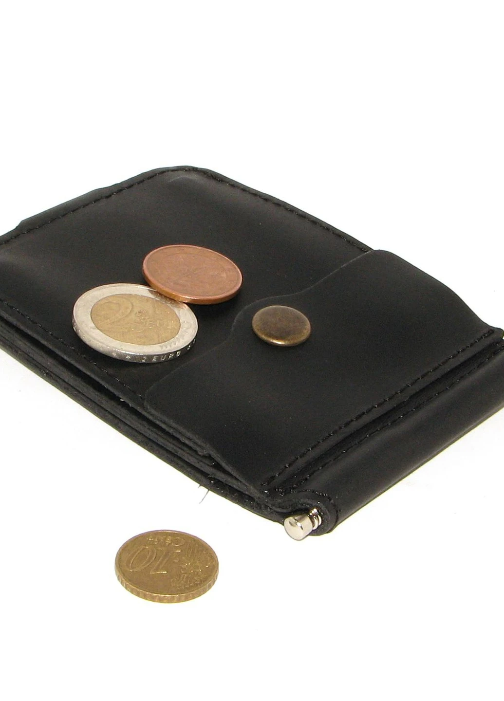 Подарочный набор №8 (зажим + ключница) черный DNK Leather (253933675)