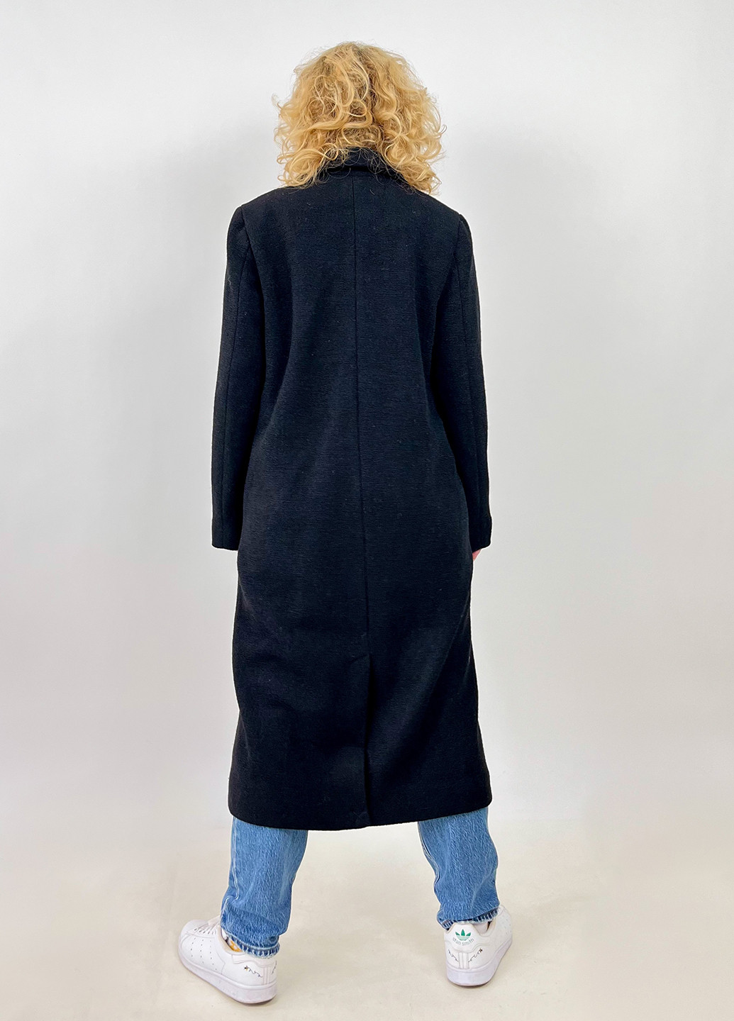 Темно-синее демисезонное Пальто однобортное Monki