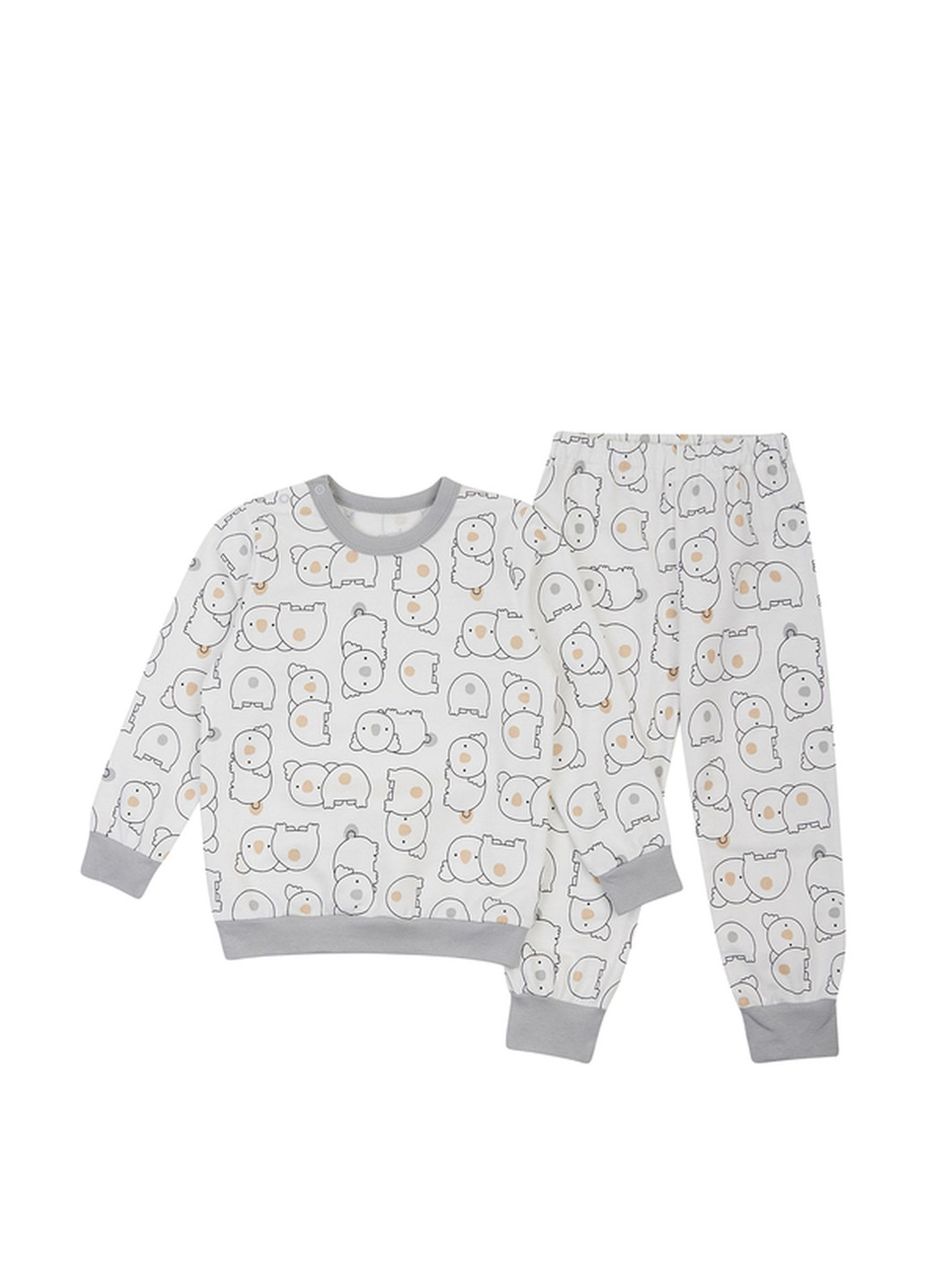 Біла зимня піжама (свішот, штани) Ляля