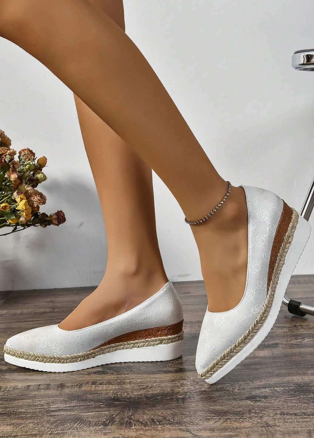 SHEIN Туфлі білий з текстиль, китай — демісезон (323638763)