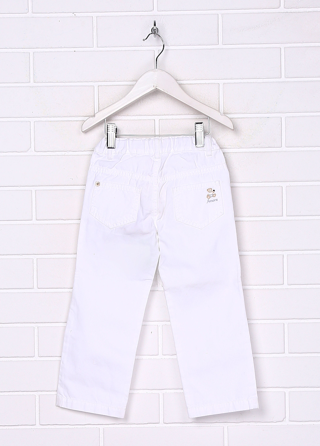 Белые кэжуал летние зауженные брюки Piccolo Amore