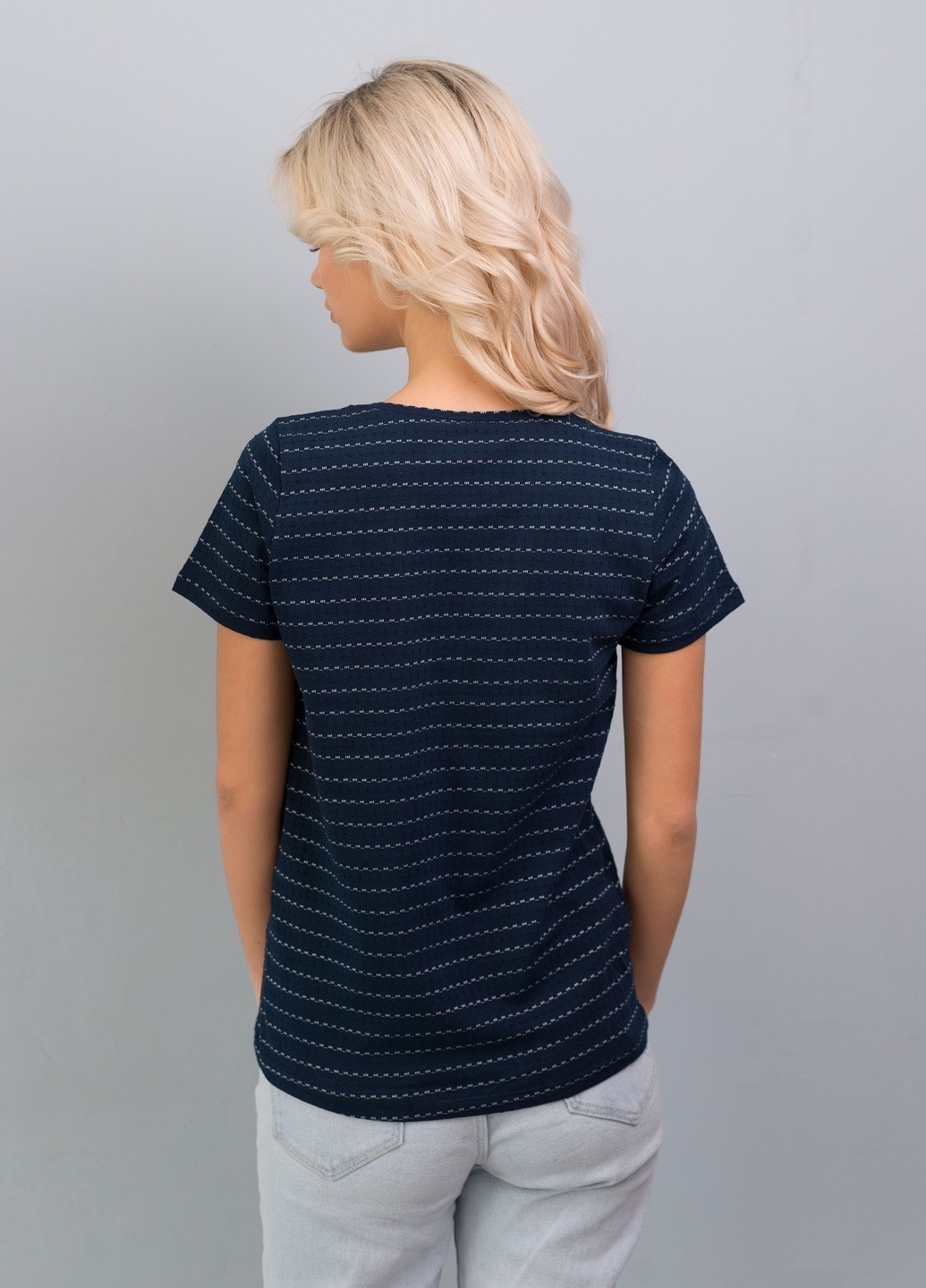 Темно-синя всесезон футболка жіноча Наталюкс 87-2326