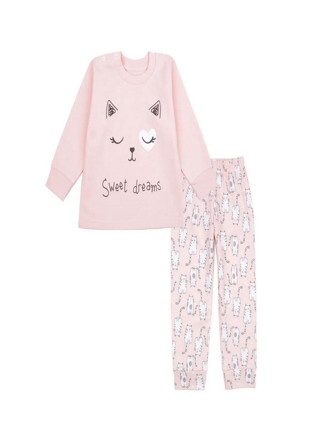 Персикова всесезон піжамка для дівчинки Фламинго Текстиль