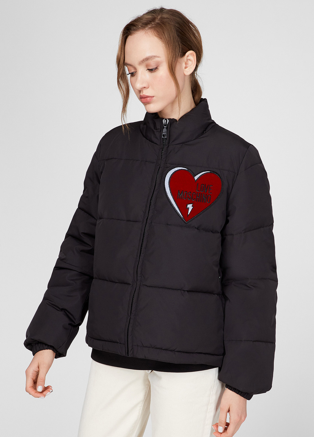 Черная демисезонная куртка Love Moschino