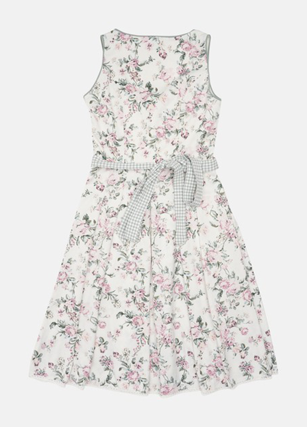 Белое кэжуал платье с открытыми плечами, бэби долл H&M с цветочным принтом