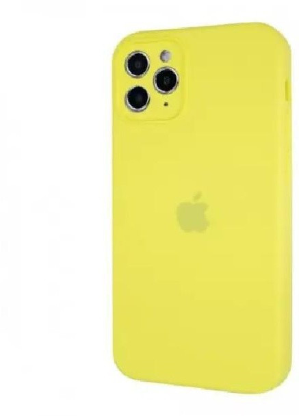 Силіконовий Чохол Накладка з Квадратними Бортиками Silicone Case для iPhone 11 Pro Max Lemon No Brand (254255662)