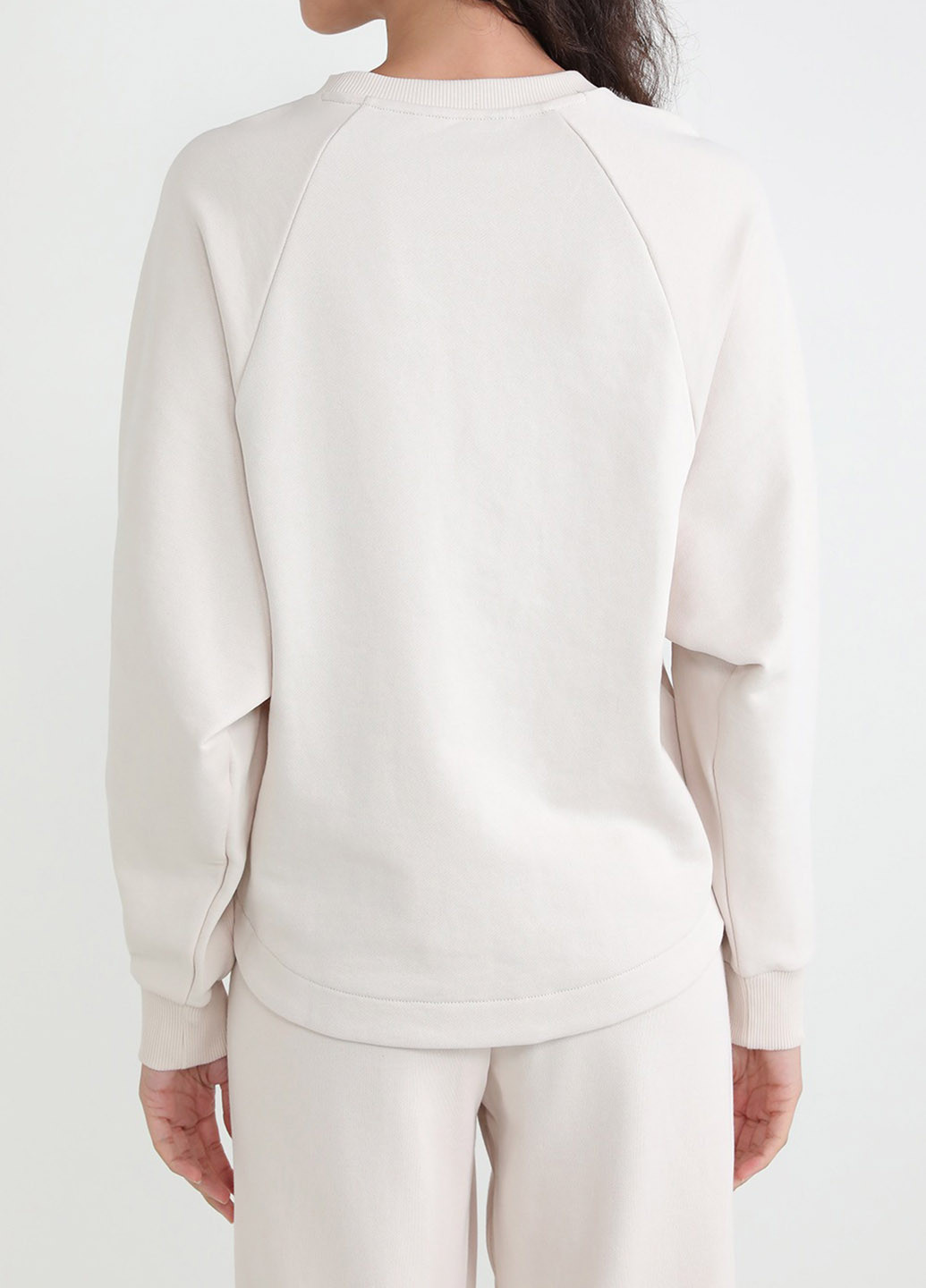 Светло-бежевый свитшот Armani Exchange однотонный аппликация (305838973)