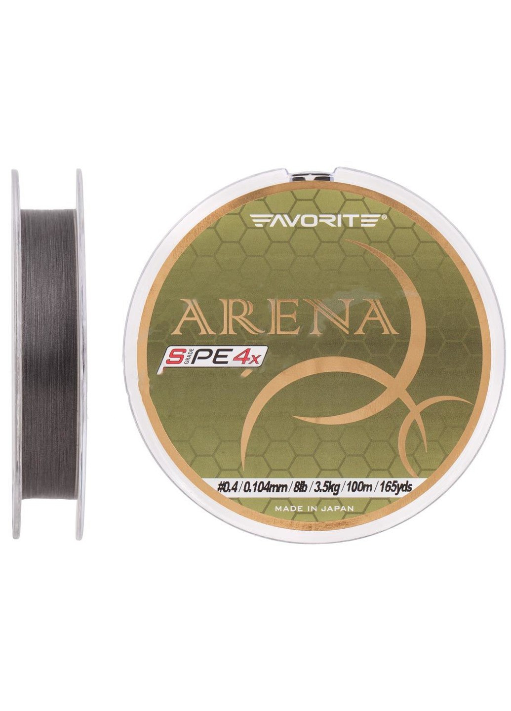 Шнур Arena PE 4x 100m (silver gray) #0.4/0.104mm 8lb/3.5kg (1693-10-95) Favorite (252468440)