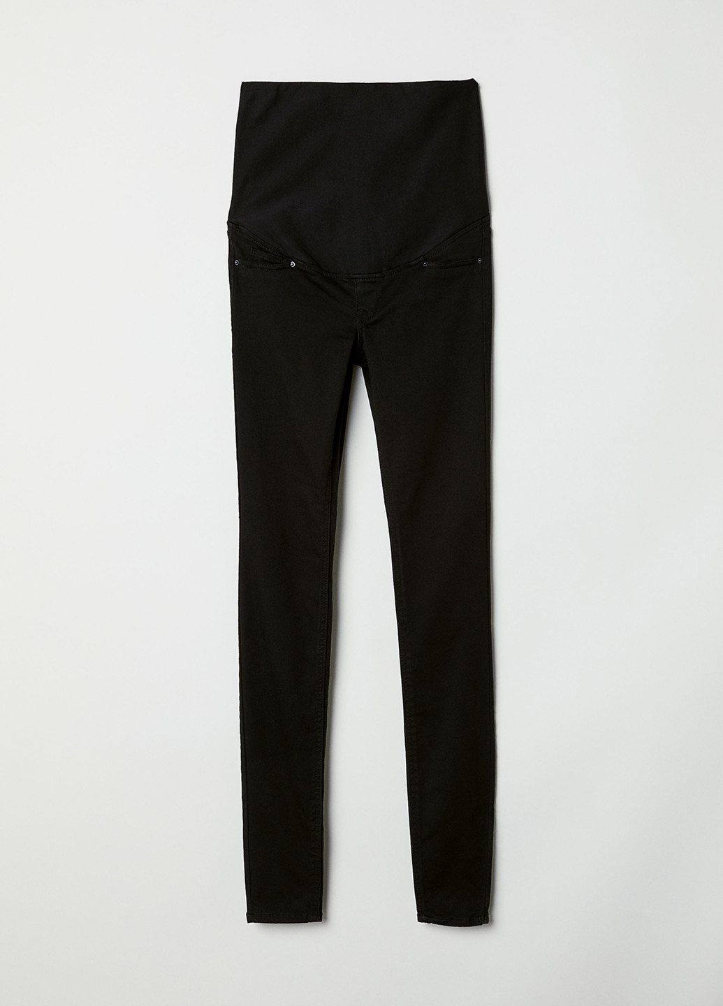 Джинси для вагітних H&M мом фіт однотонні чорні джинсові