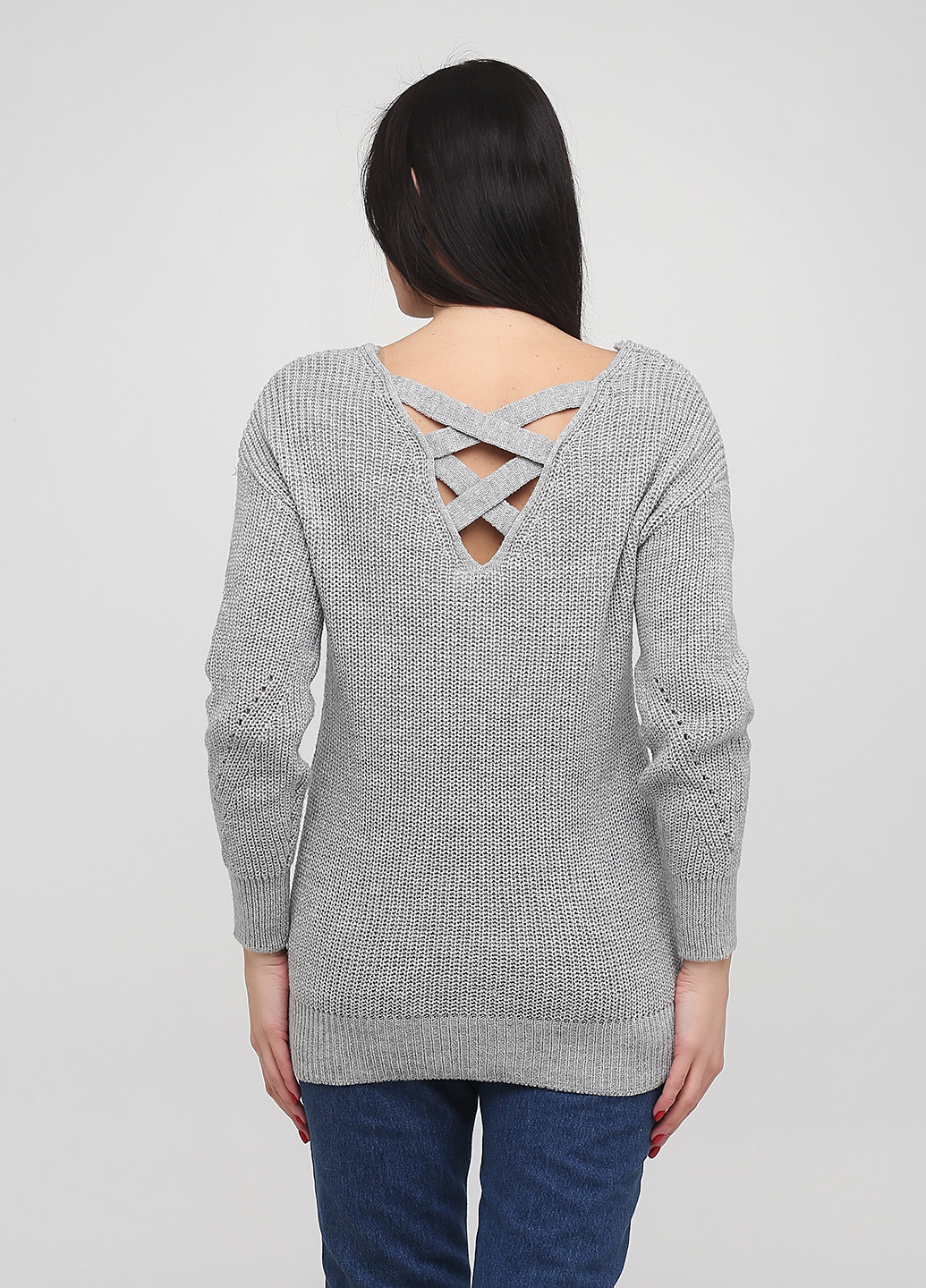 Серый демисезонный пуловер пуловер Francesca's