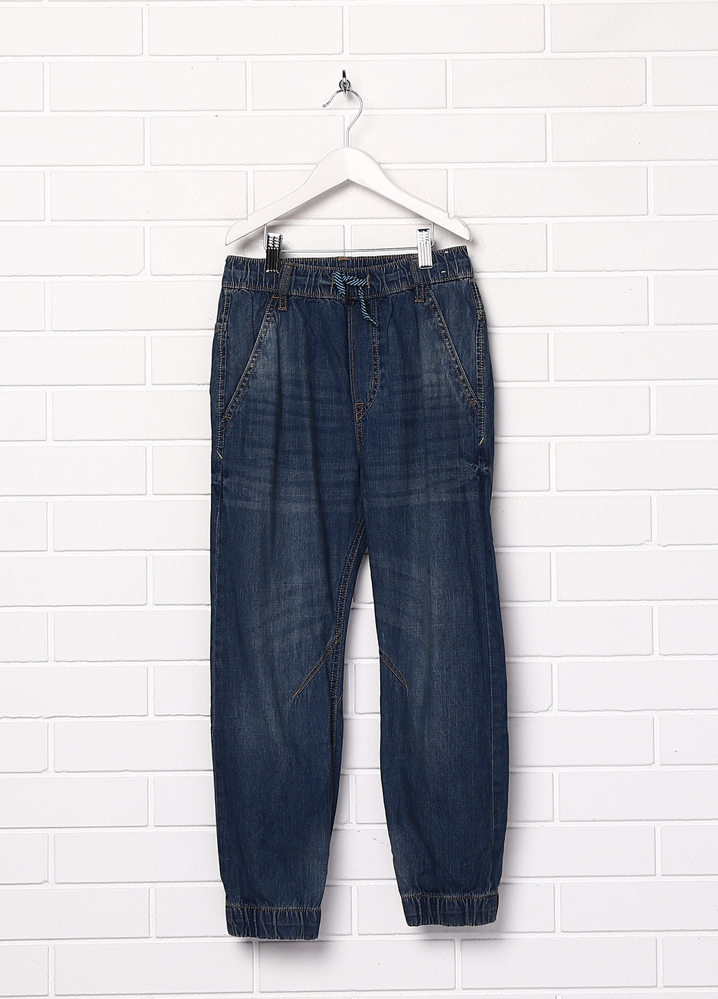 Светло-синие демисезонные со средней талией джинсы H&M