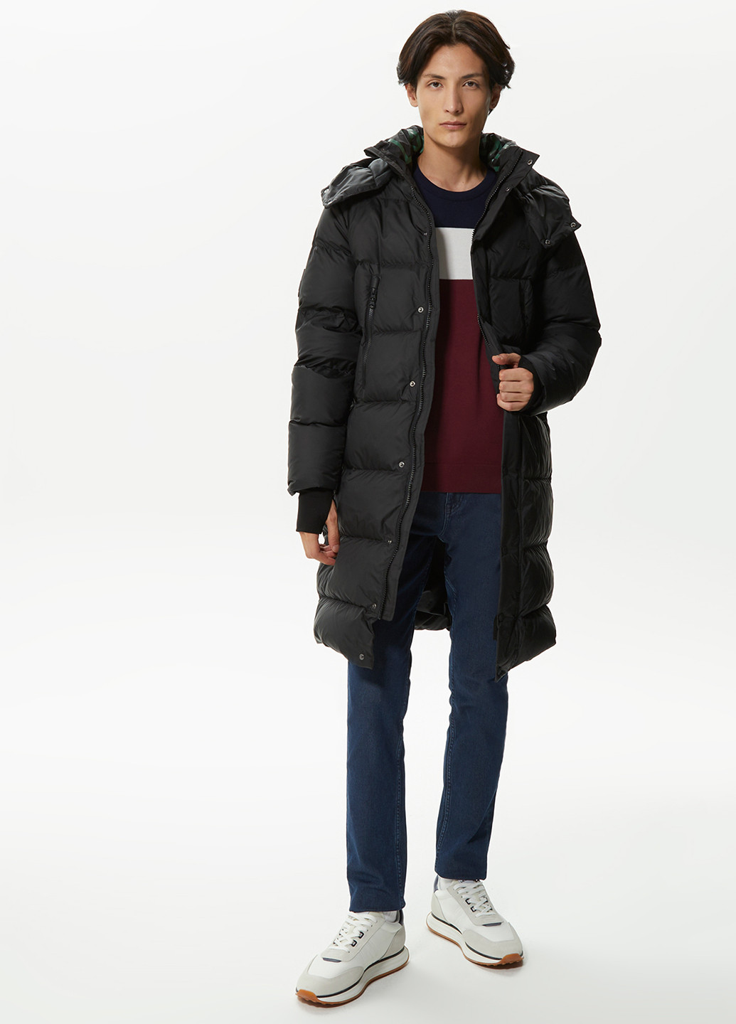 Черная зимняя куртка Lacoste