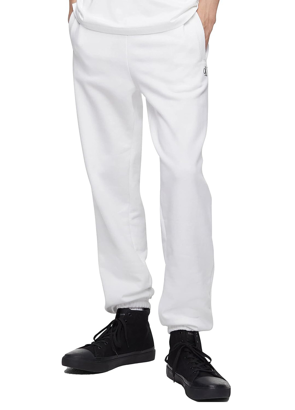 Белые кэжуал, спортивные демисезонные джоггеры брюки Calvin Klein