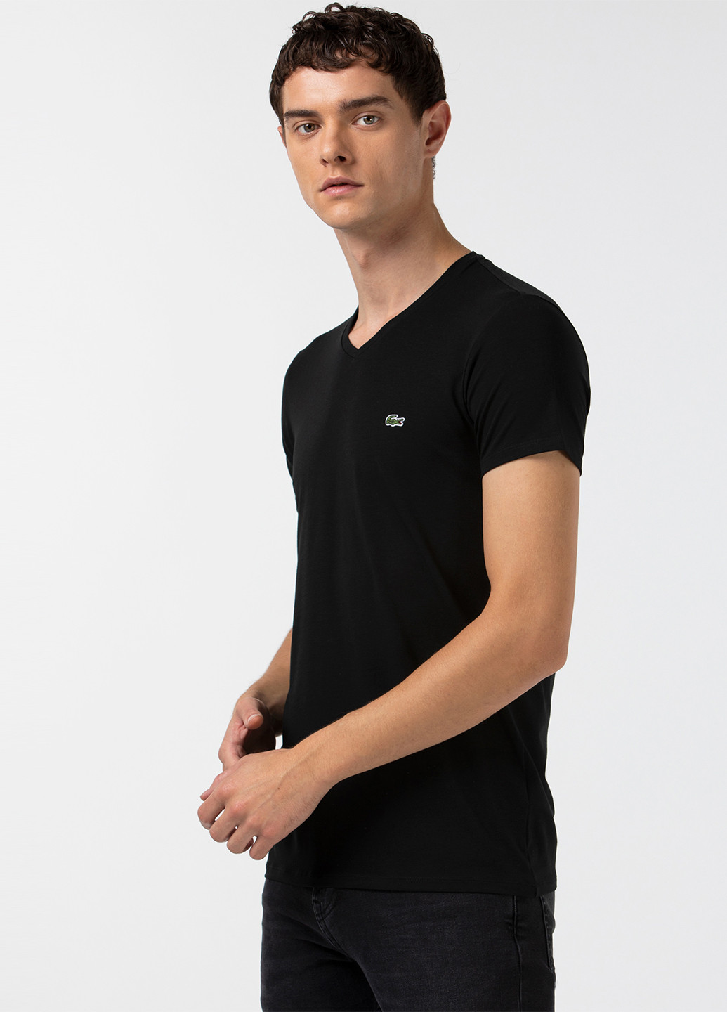 Черная футболка Lacoste