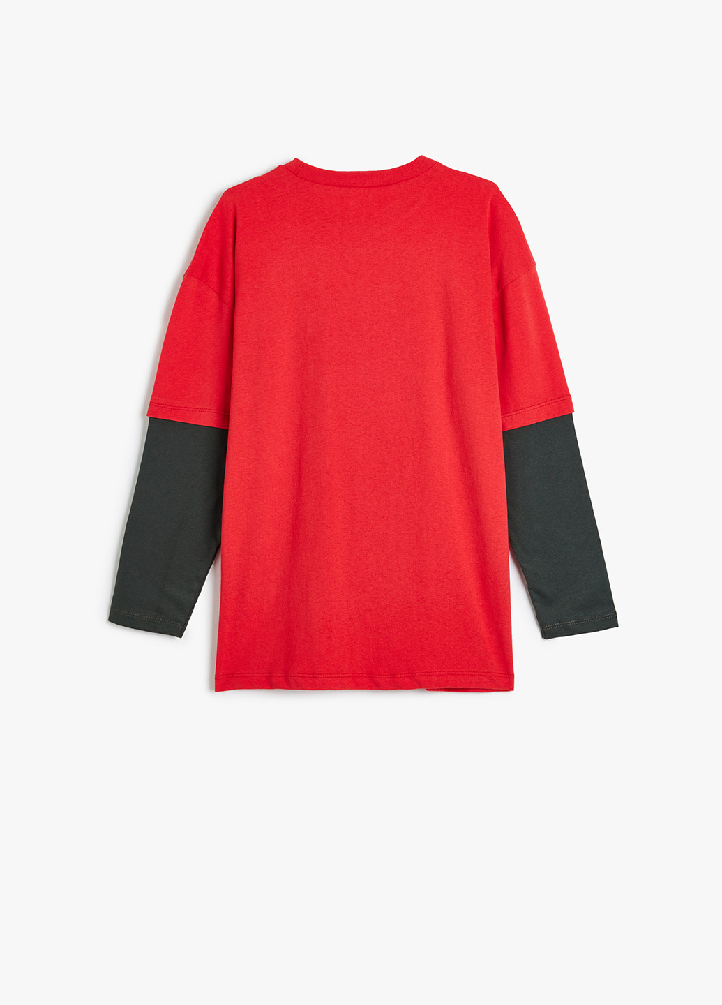 Красный демисезонный кэжуал лонгслив KOTON колор блок