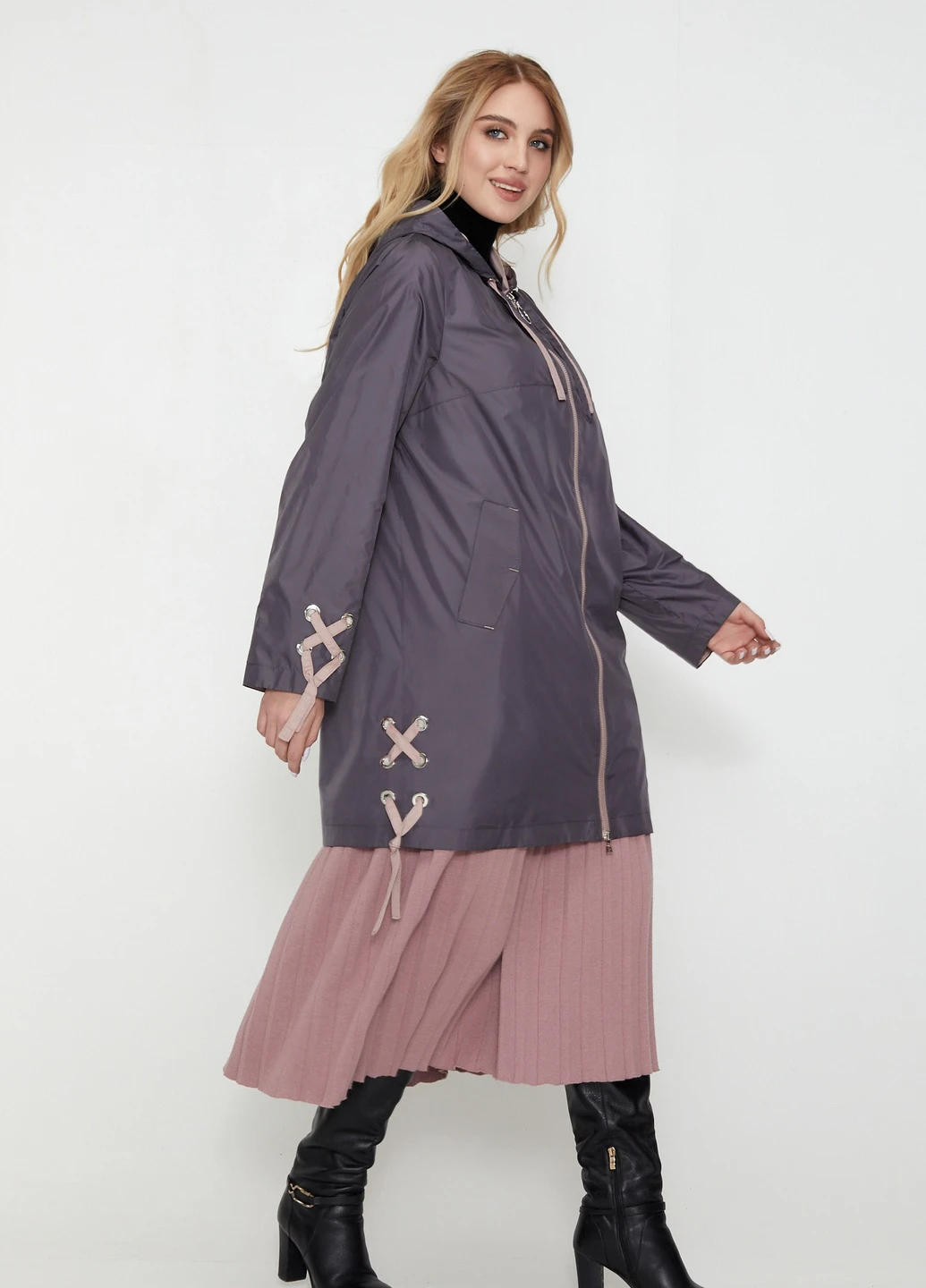 Вітровка подовжена plus size Mirage Style (225016567}