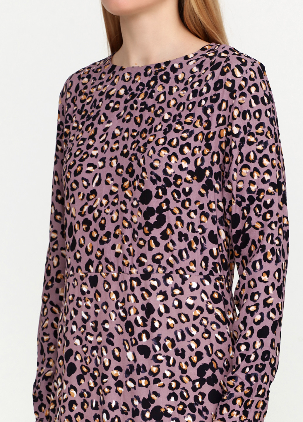 Бузкова кежуал платье H&M з тваринним принтом