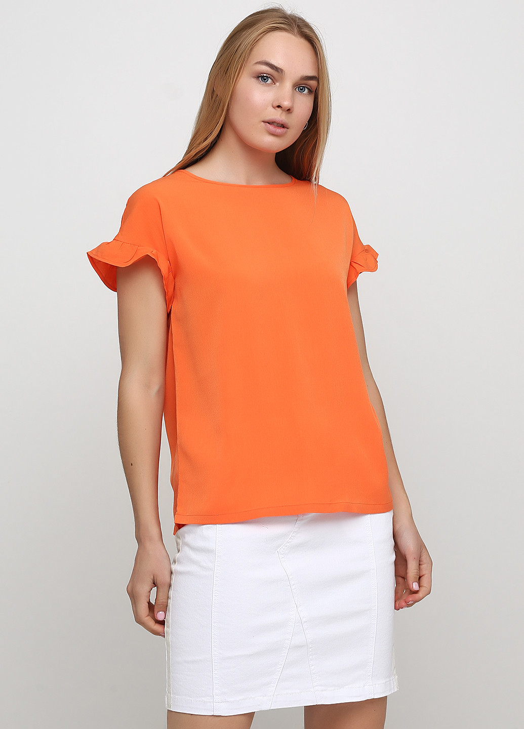 Оранжевая летняя блуза Once