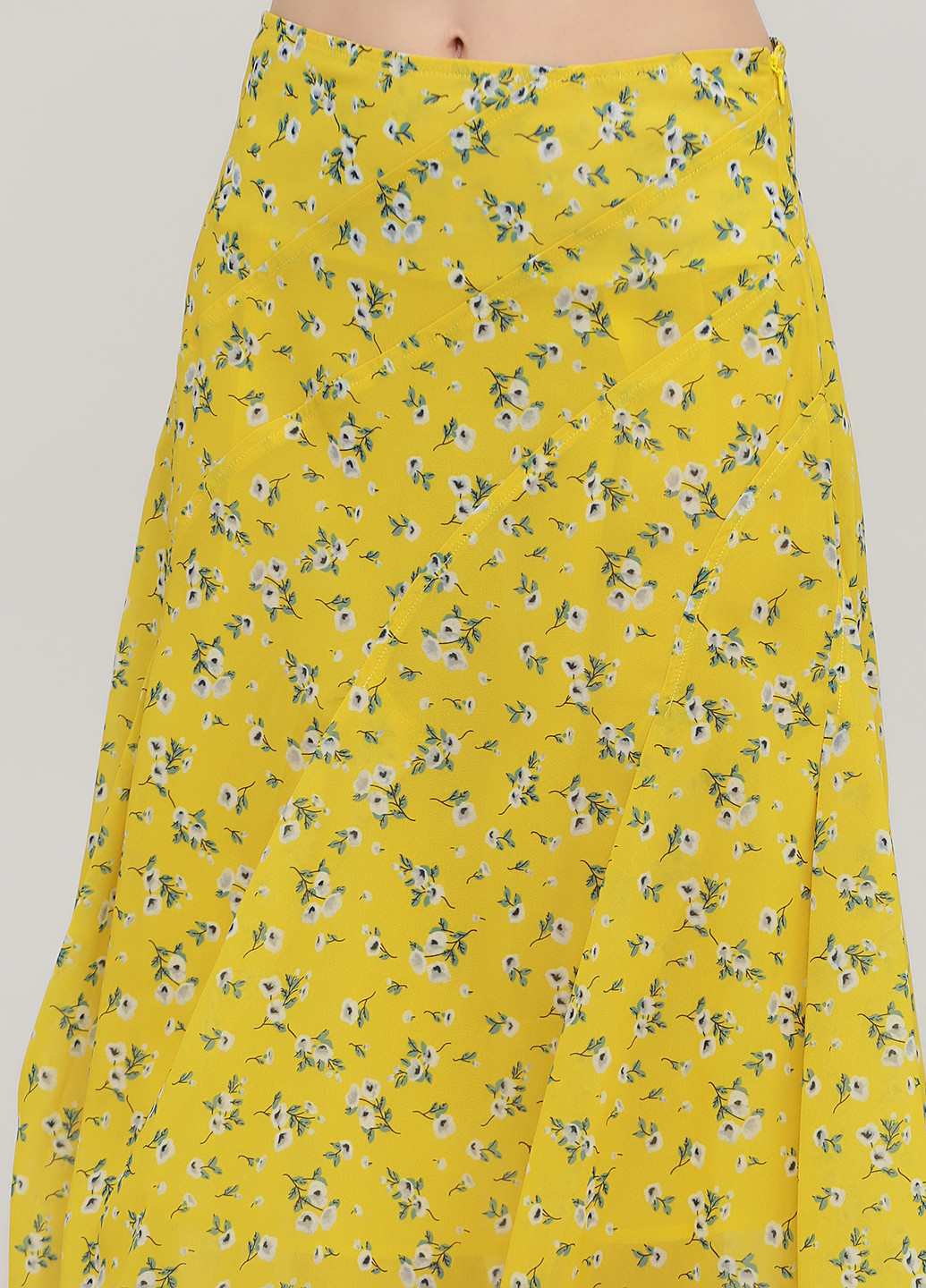Желтая кэжуал в горошек юбка Lost Ink на запах