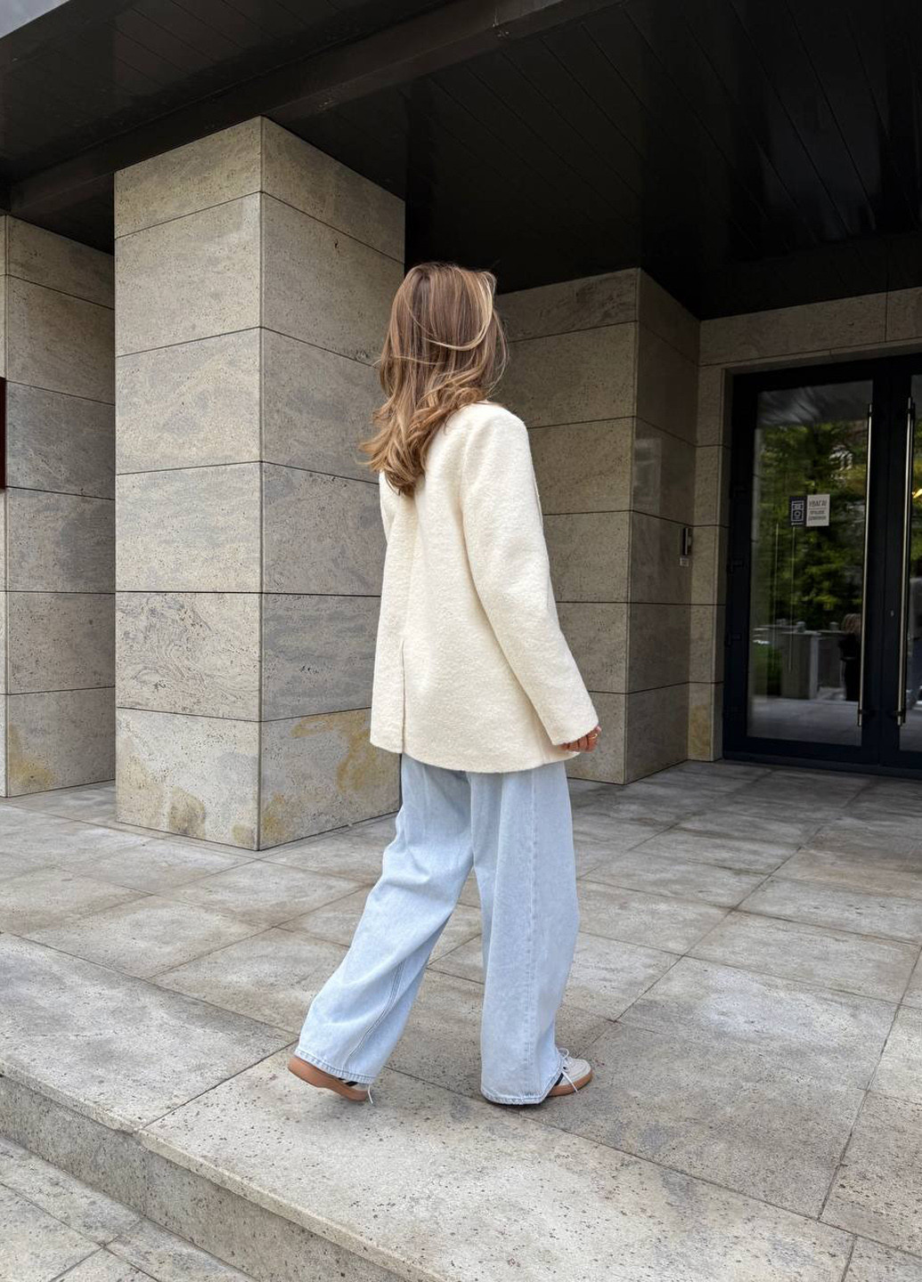 Молочный женский жакет No Brand однотонный - демисезонный