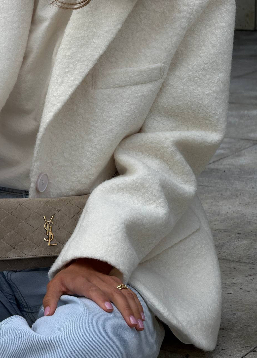 Молочный женский жакет No Brand однотонный - демисезонный