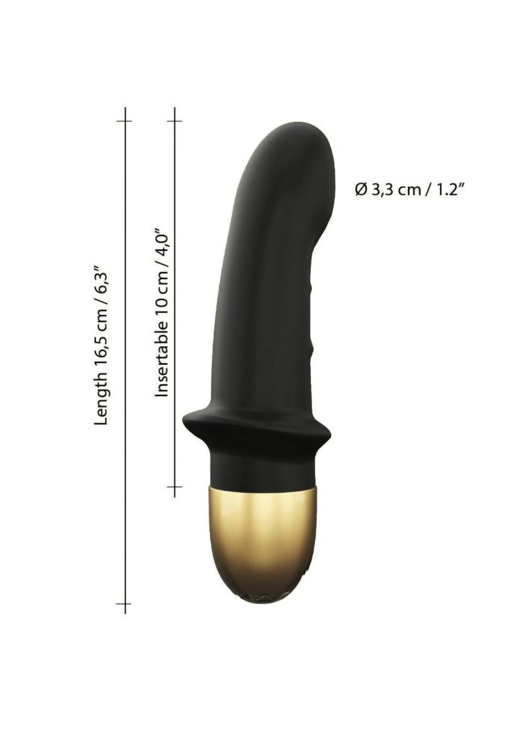 Вибратор Mini Lover Black 2.0 перезаряжаемый, для точки G и массажа простаты Dorcel (254151585)