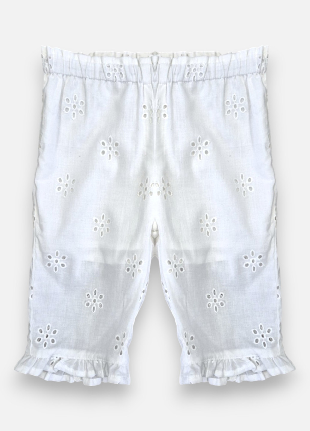 Белые кэжуал демисезонные брюки H&M