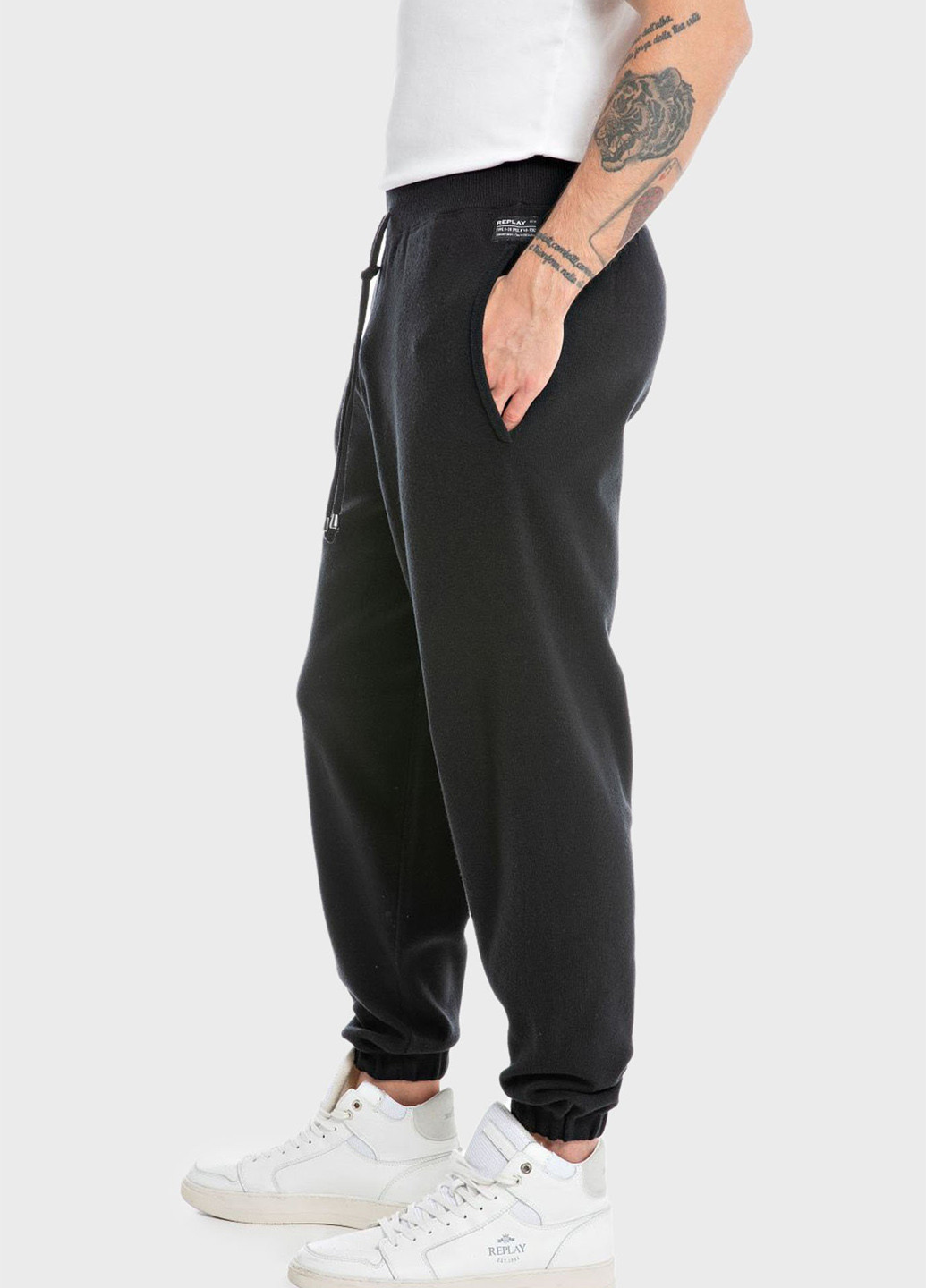 Черные спортивные зимние джоггеры брюки Replay