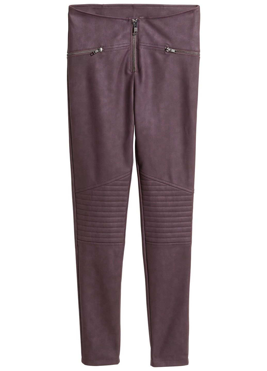 Темно-фиолетовые кэжуал демисезонные зауженные брюки H&M