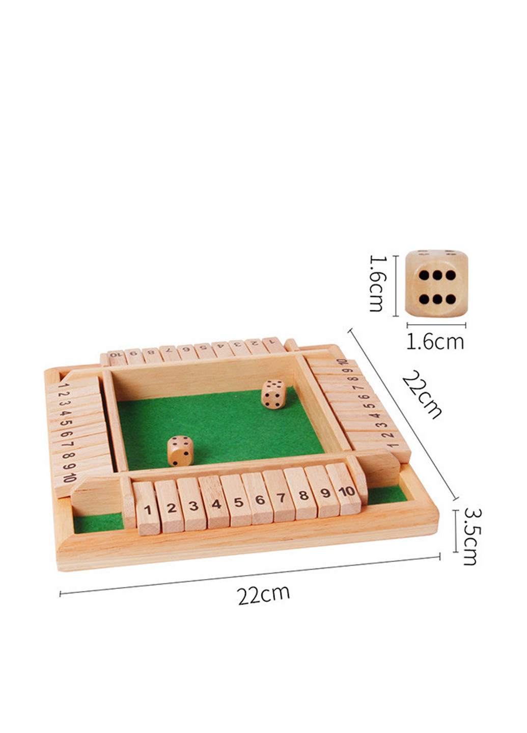Настольная игра Dice Board, 22х22 см No Brand (305827936)