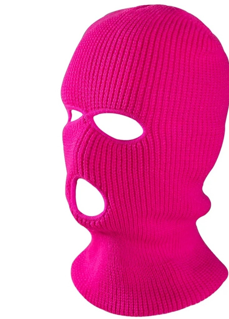NoName маска бандитка 3 унісекс рожевий однодирочна однотонний рожевий кежуал бавовна виробництво - Тайвань