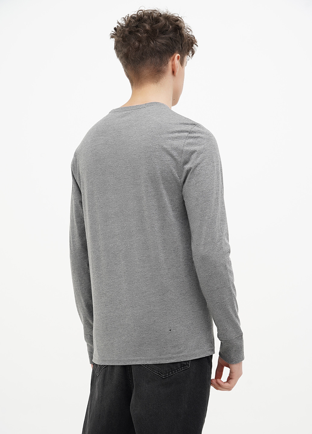 Серый демисезонный кэжуал лонгслив Express меланж