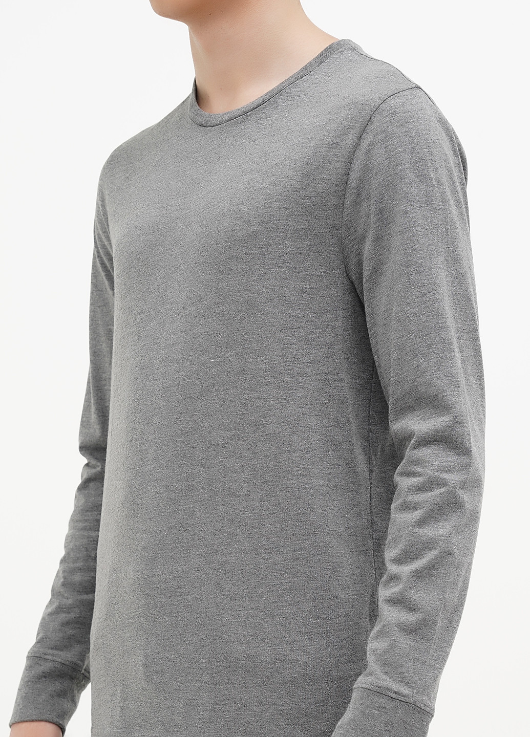 Серый демисезонный кэжуал лонгслив Express меланж