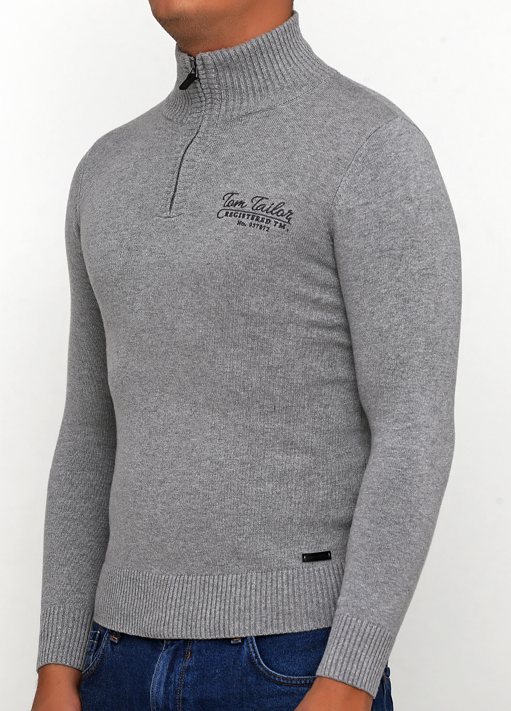Сірий демісезонний светр Tom Tailor