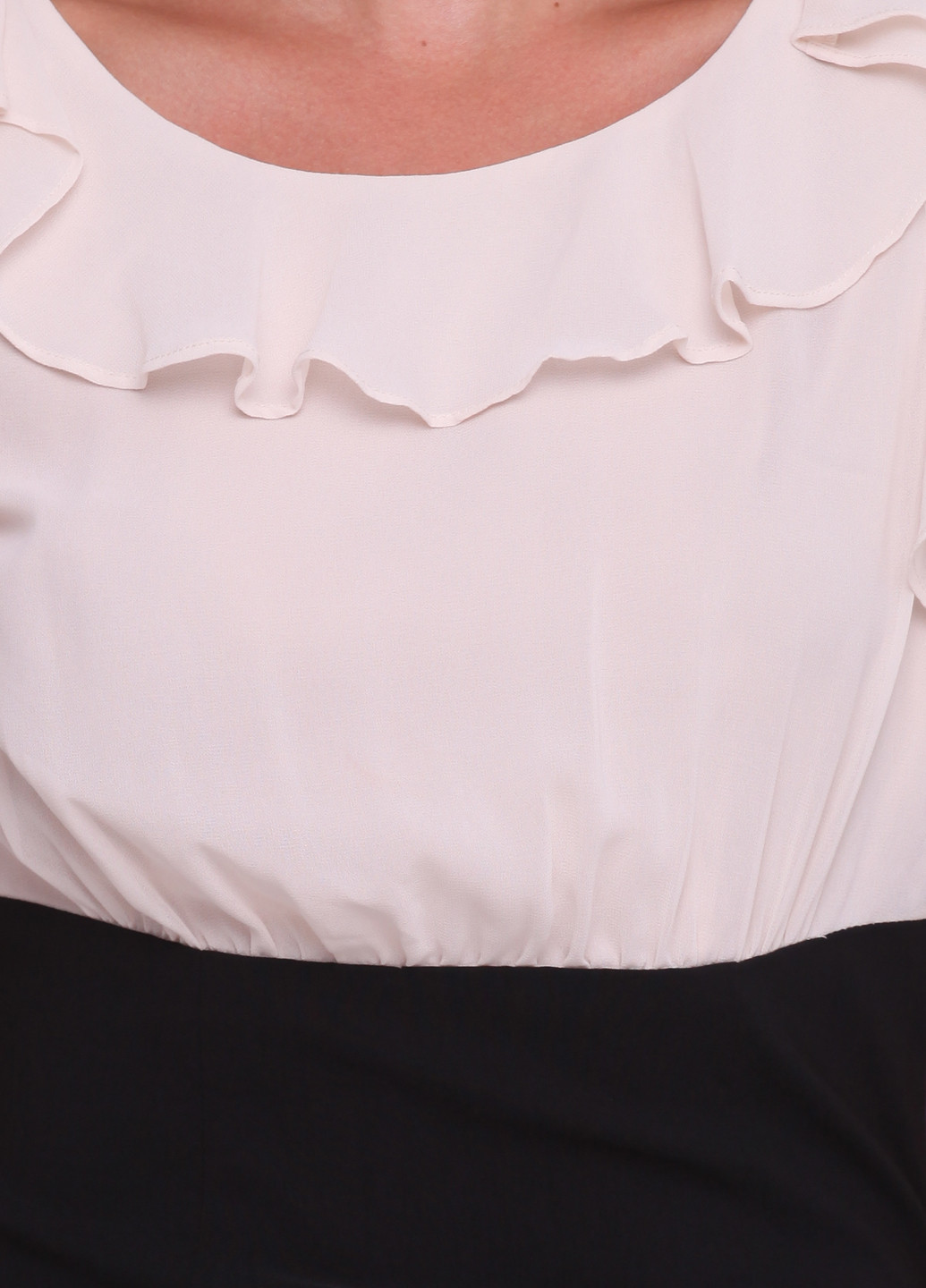 Черно-белое кэжуал платье Vero Moda однотонное