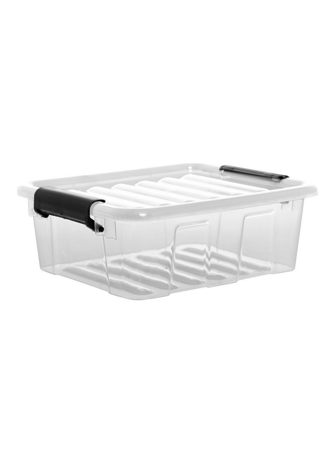 Емкость для хранения HOME BOX 8 л прозрачный с черным (TEA-2238) Plast Team (217310143)