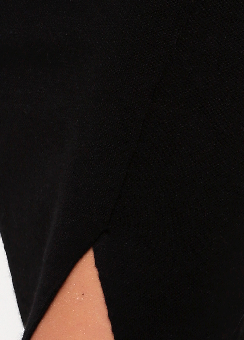 Черная кэжуал однотонная юбка Massimo Dutti карандаш