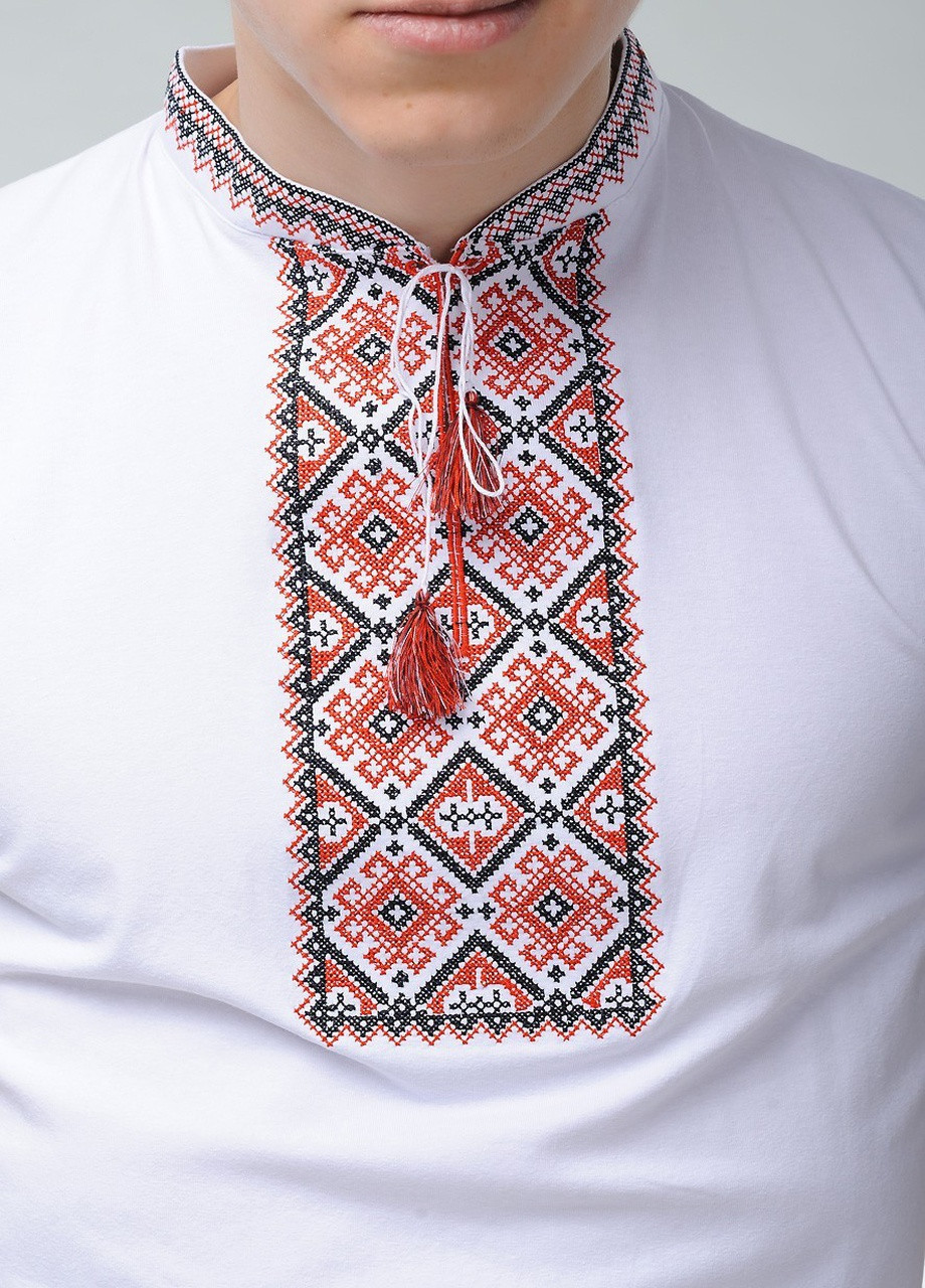 Вышиванка с коротким рукавом Атаманская белая Melanika (249631196)