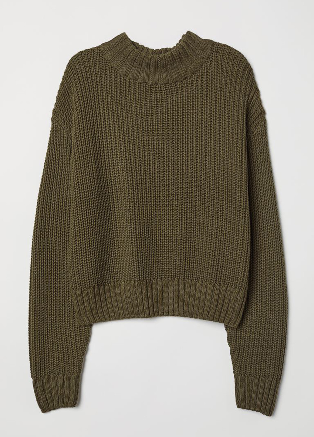 Оливковий (хакі) демісезонний светр H&M