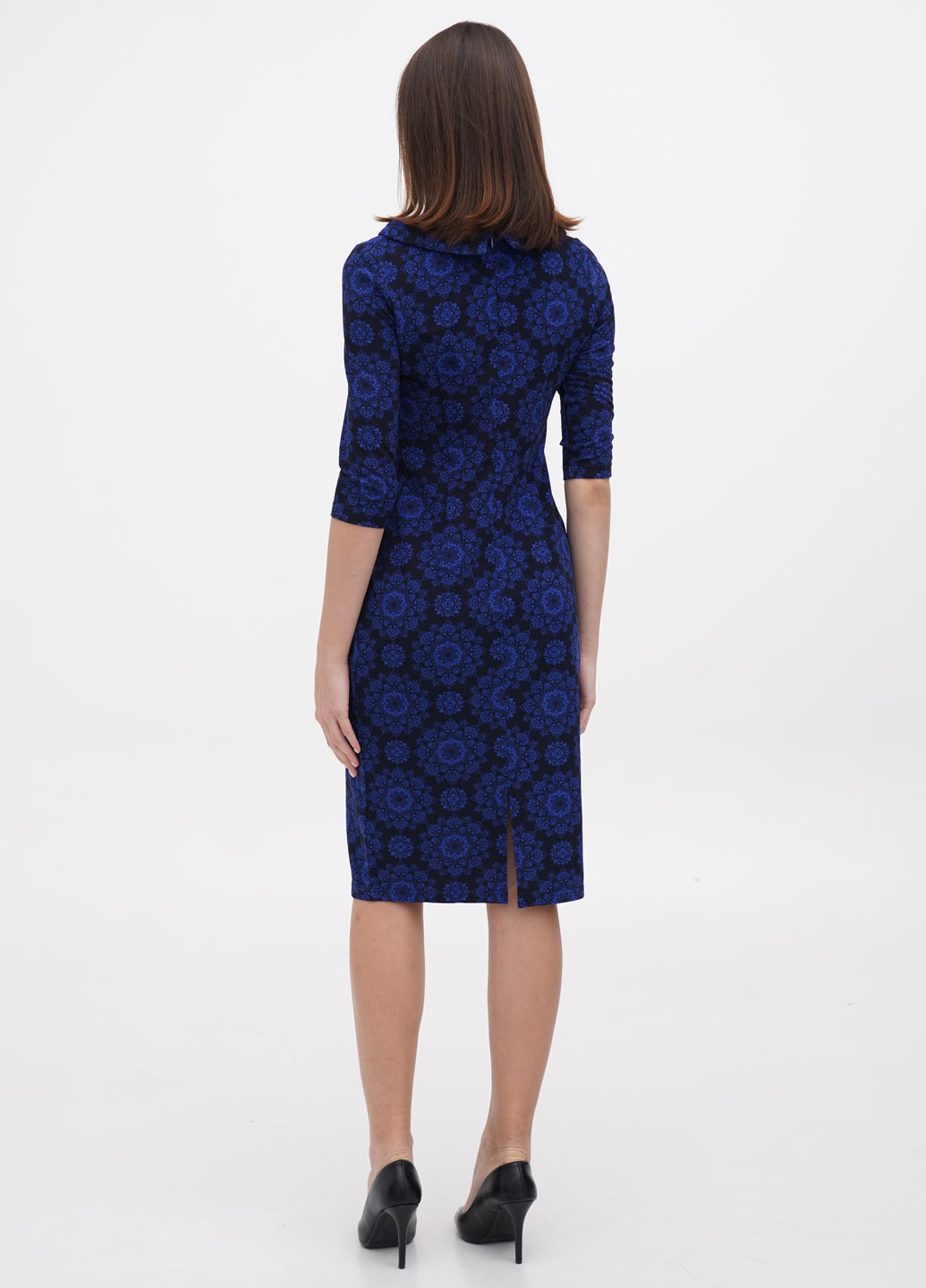Темно-синее кэжуал платье Laura Bettini с орнаментом