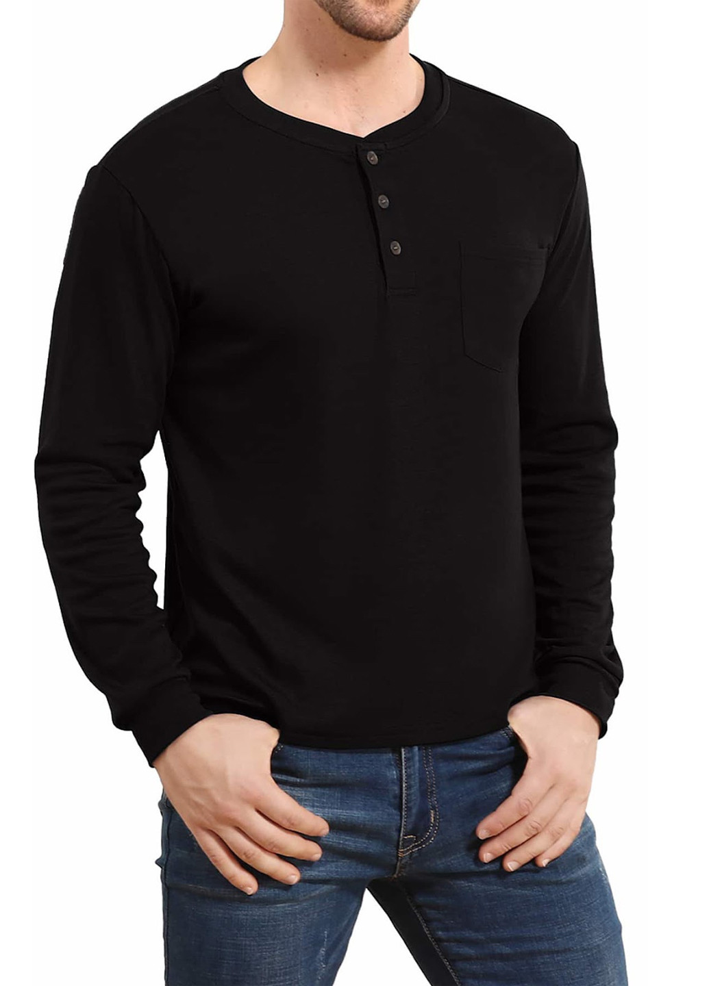 Лонгслів SHEIN однотонний чорний кежуали поліестер