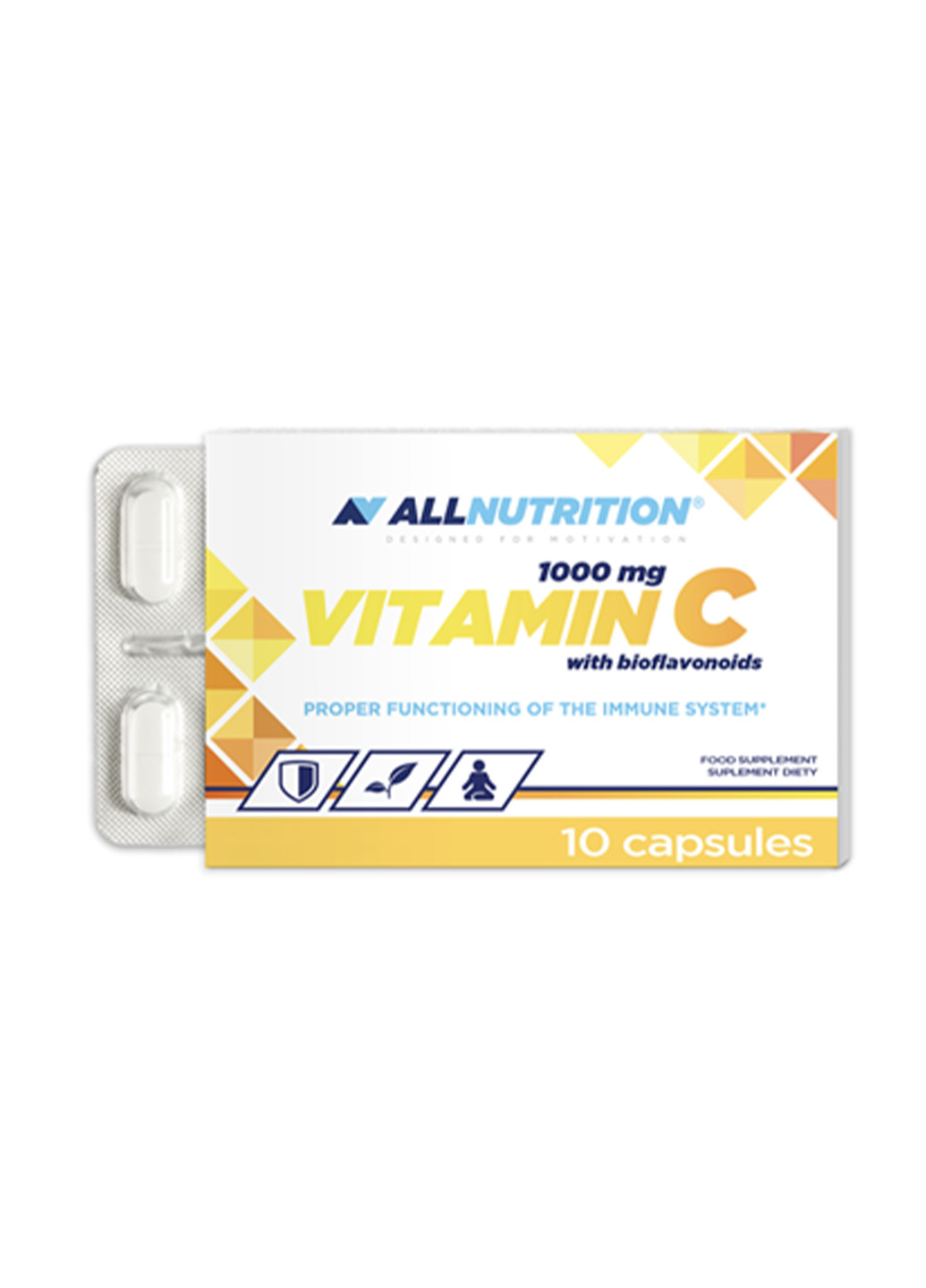 Вітамін С Vitamin C 1000mg + Bioflaw - 10caps ] Allnutrition (240066451)
