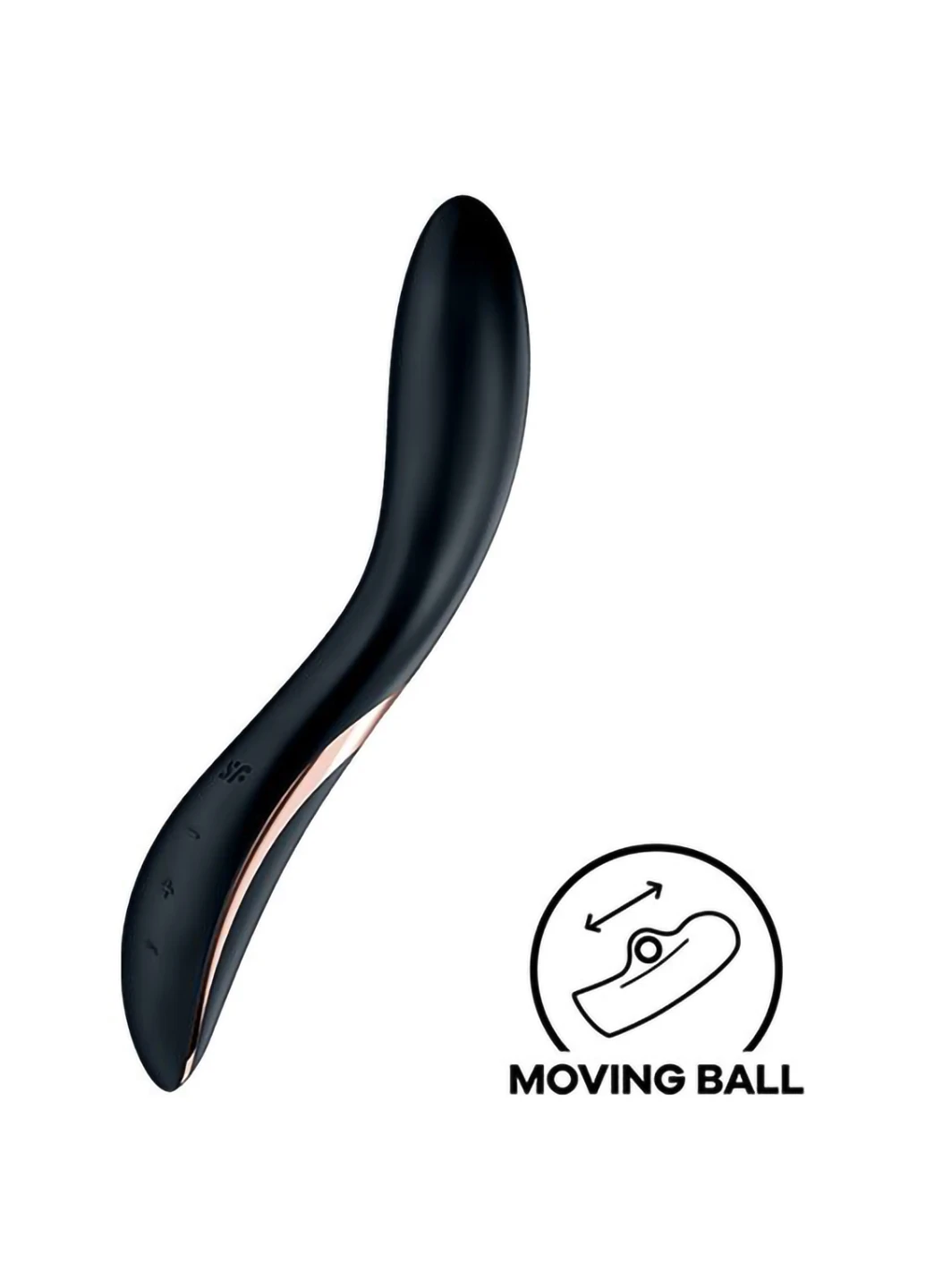 Вібратор із перловою стимуляцією точки G Rrrolling Explosion Black Satisfyer (254152097)