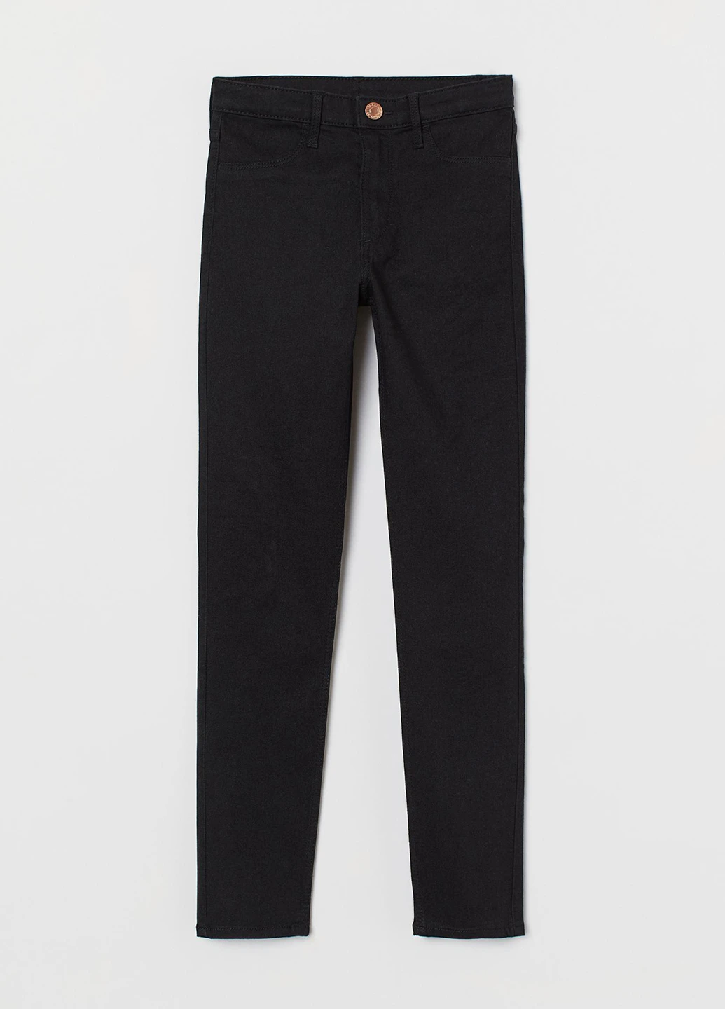 Черные демисезонные зауженные джинсы H&M
