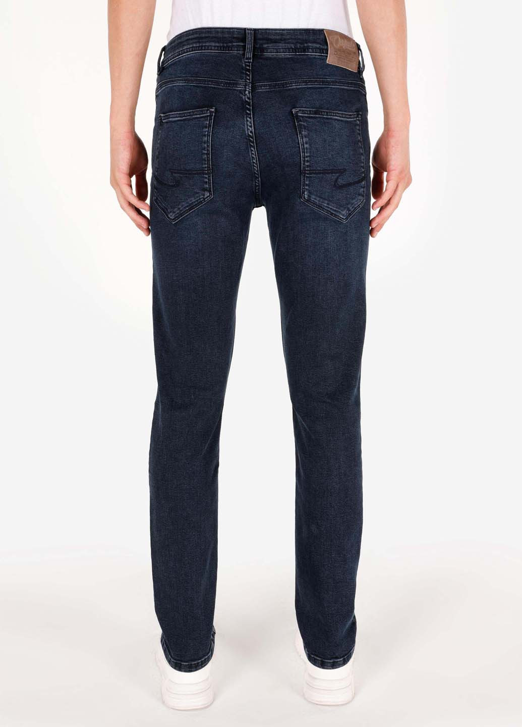 Темно-синие демисезонные слим джинсы Colin's