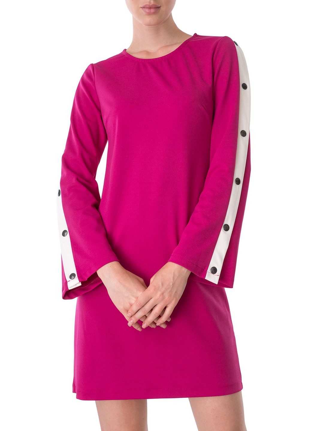 Розовое кэжуал платье Miss Miss однотонное