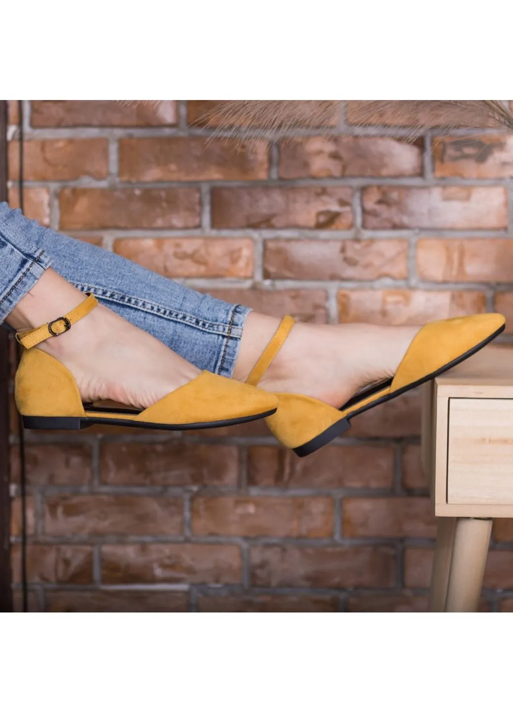Fashion Туфли женские Euki 2782 41 26 см Желтый желтый з натуральная замша, украина — демисезон (253195431)