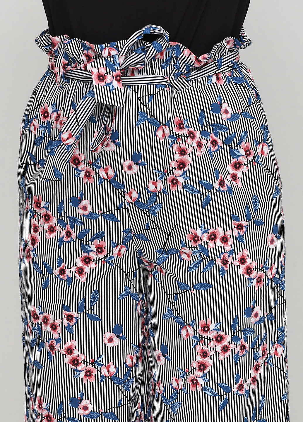Комбинированные кэжуал демисезонные кюлоты брюки H&M